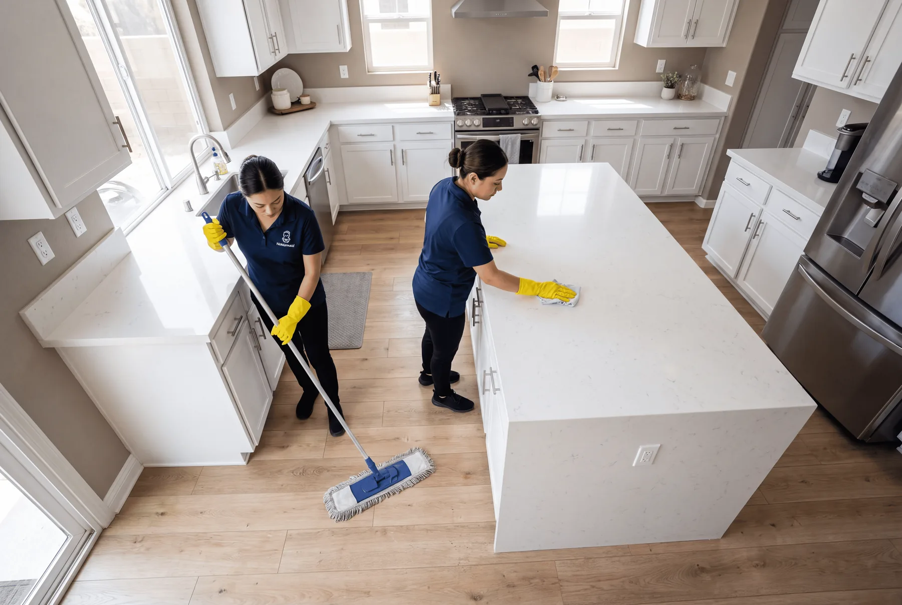 Kitchen kept up on a recurring cleaning schedule